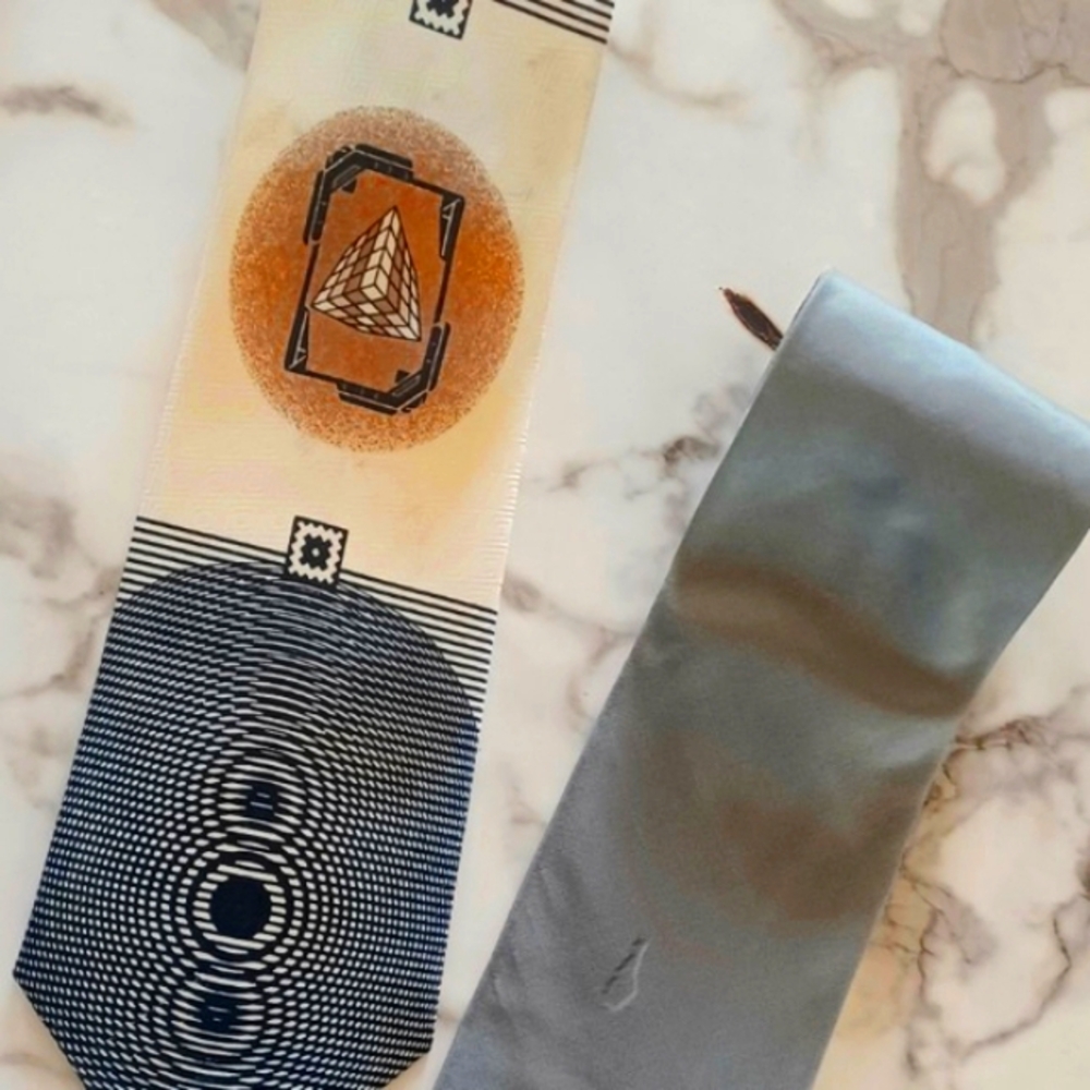 CHRISTIAN ARMAUD Handmade Vintage/KENNETH COLE Ties -(Lot x 2)